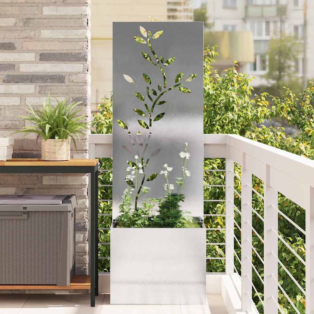 Garden Privacy Screen Sliver 50 x 32 x 150 cm Stainless steel