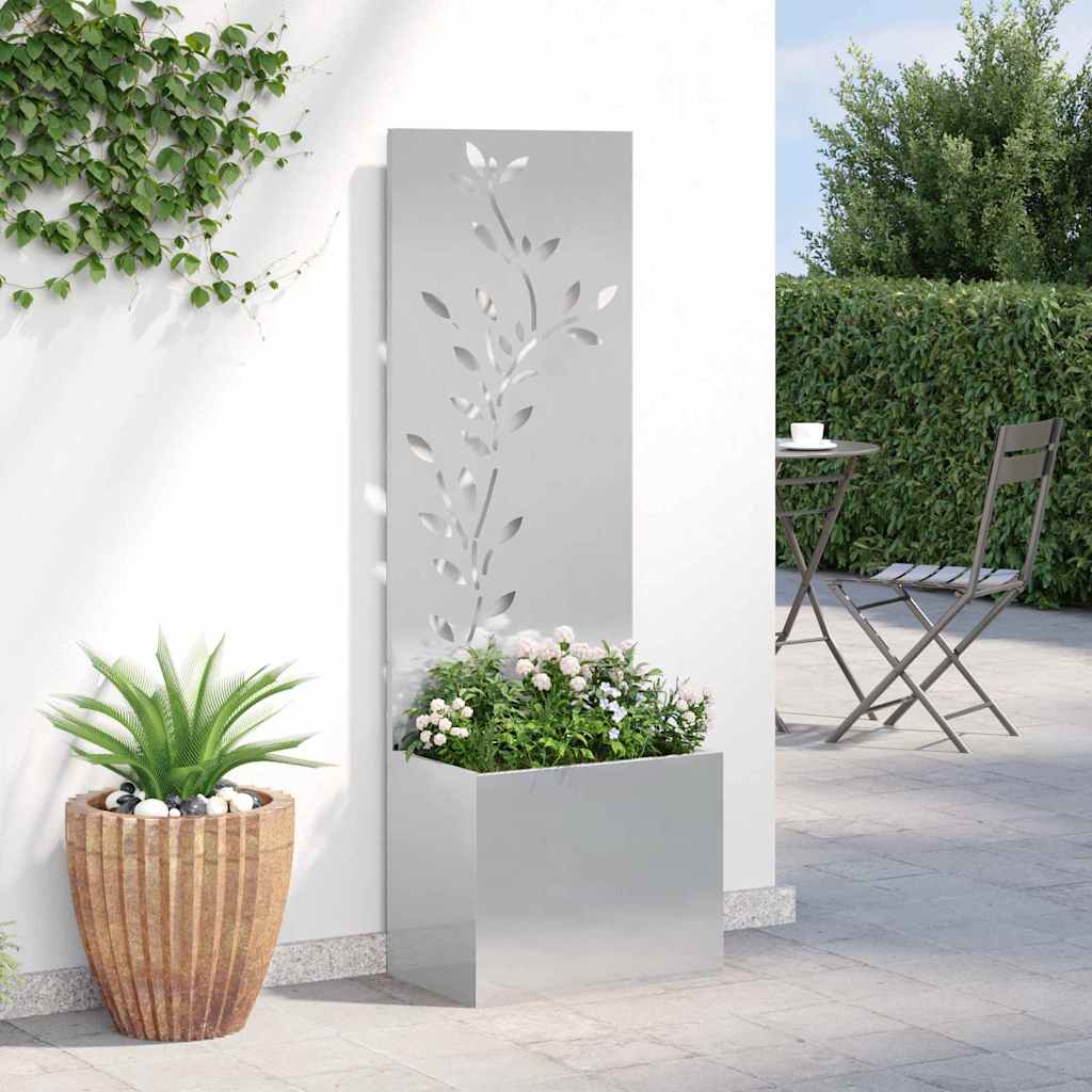 Garden Privacy Screen Sliver 50 x 32 x 150 cm Stainless steel