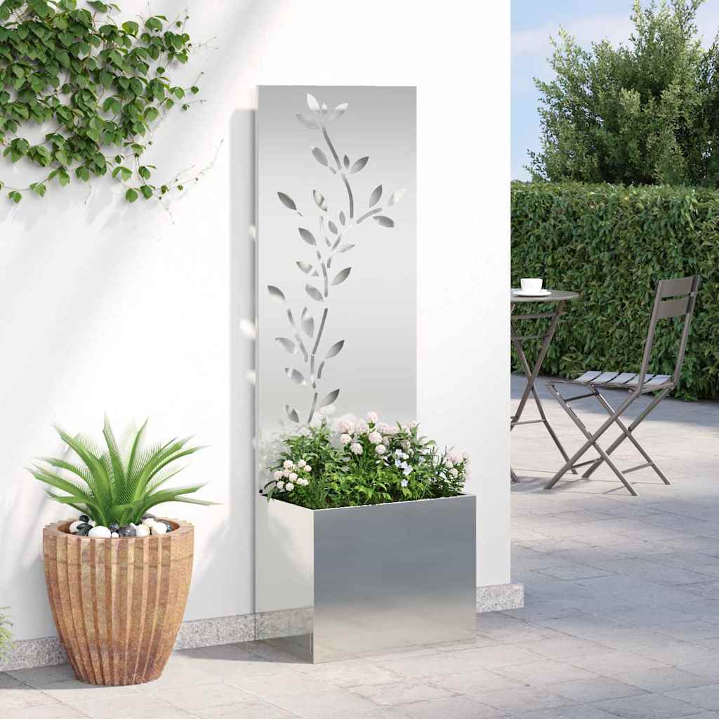 Garden Privacy Screen Silver 50 x 32 x 150 cm Galvanised steel