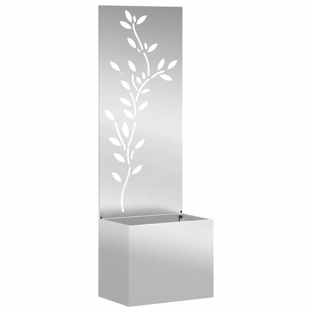 Garden Privacy Screen Silver 50 x 32 x 150 cm Galvanised steel