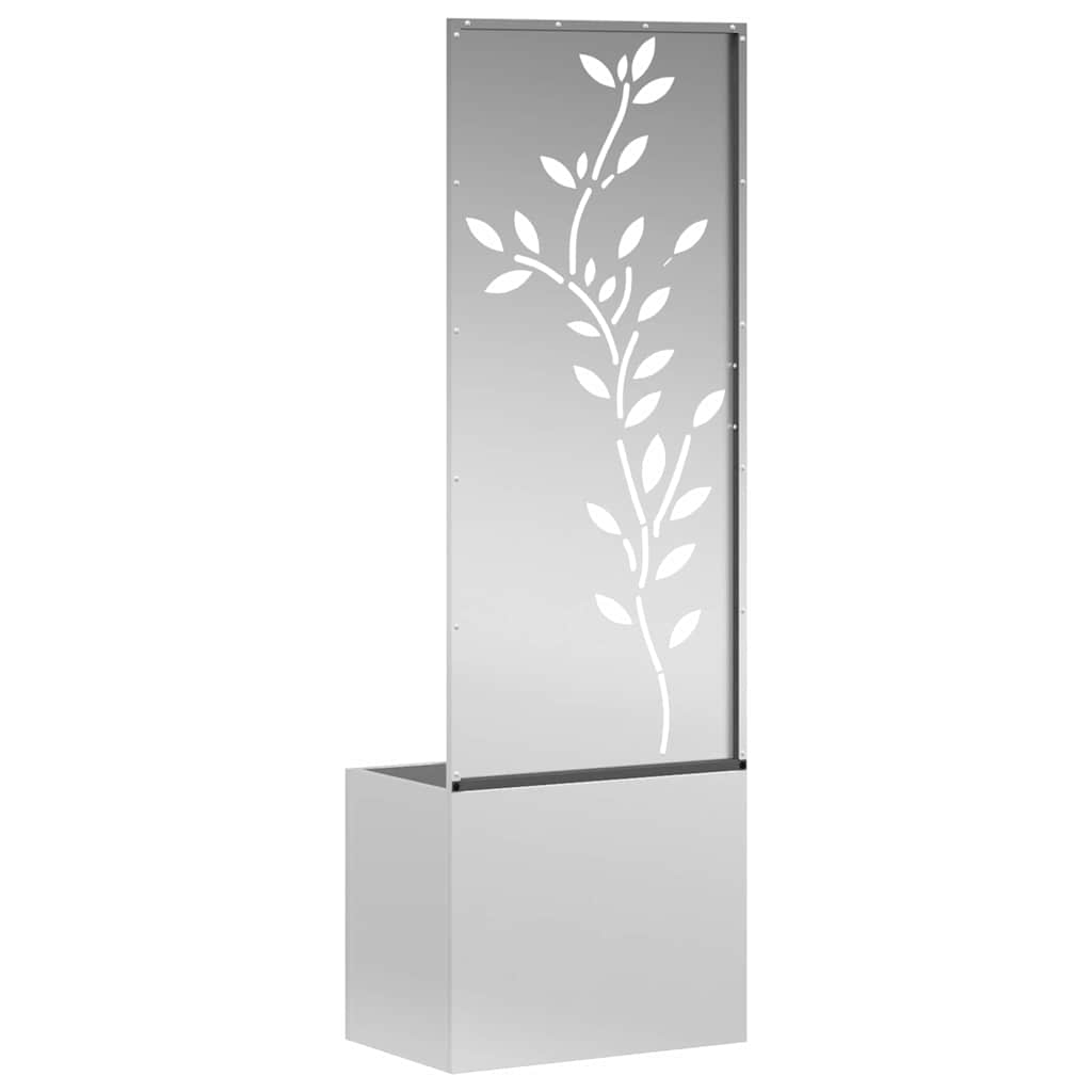 Garden Privacy Screen Silver 50 x 32 x 150 cm Galvanised steel