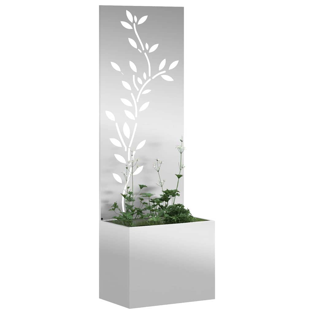 Garden Privacy Screen Silver 50 x 32 x 150 cm Galvanised steel