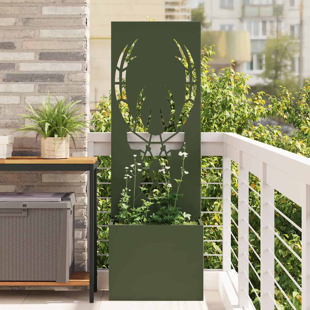 Garden Privacy Screen Olive green 50 x 150 cm Cold-rolled steel