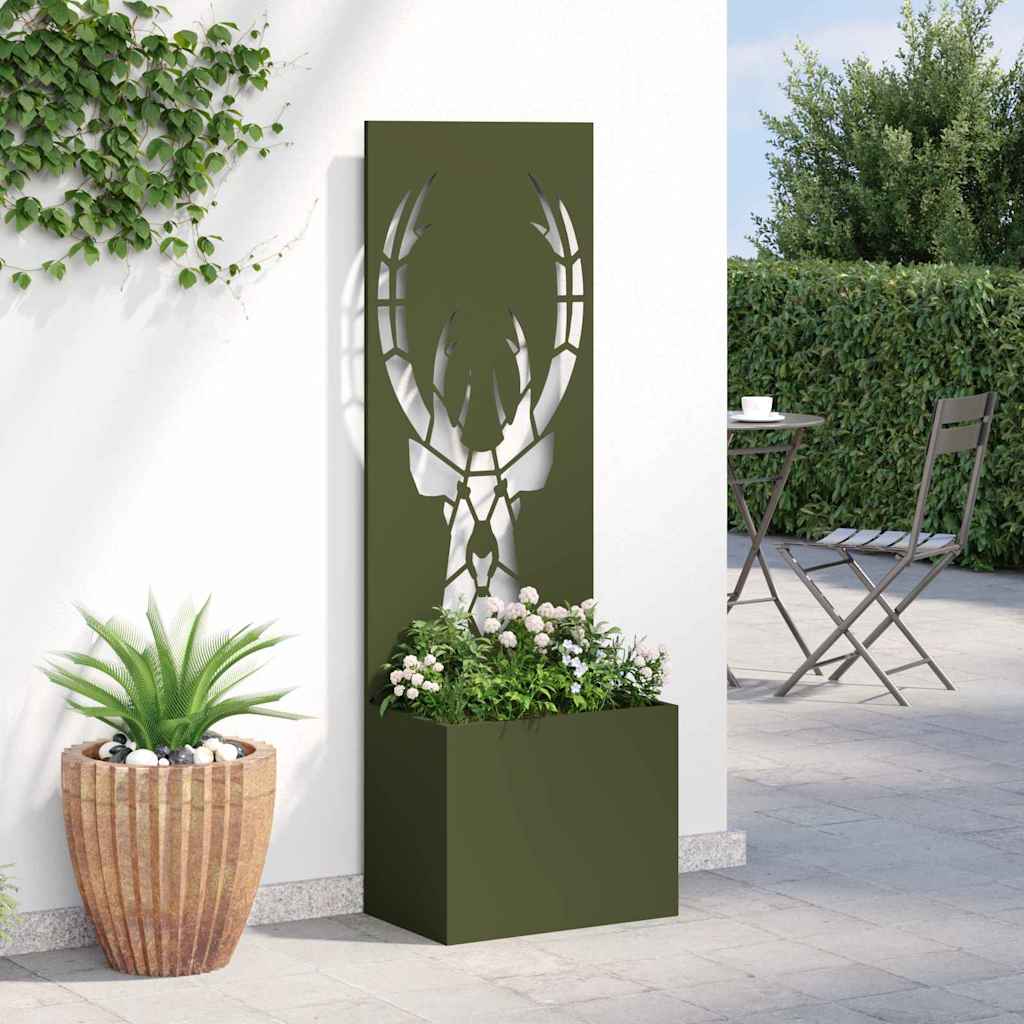 Garden Privacy Screen Olive green 50 x 150 cm Cold-rolled steel
