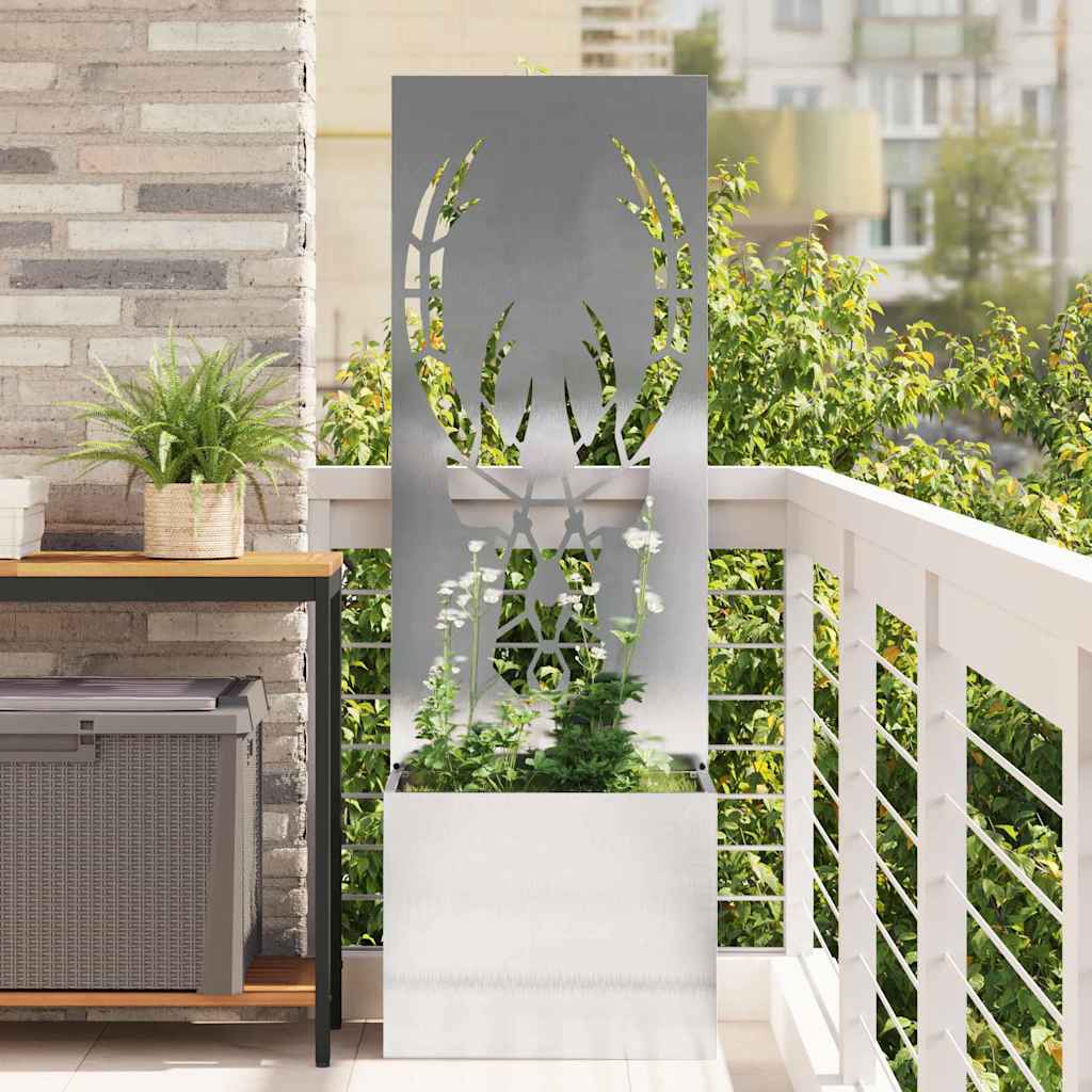 Garden Privacy Screen Sliver 50 x 150 cm Stainless steel