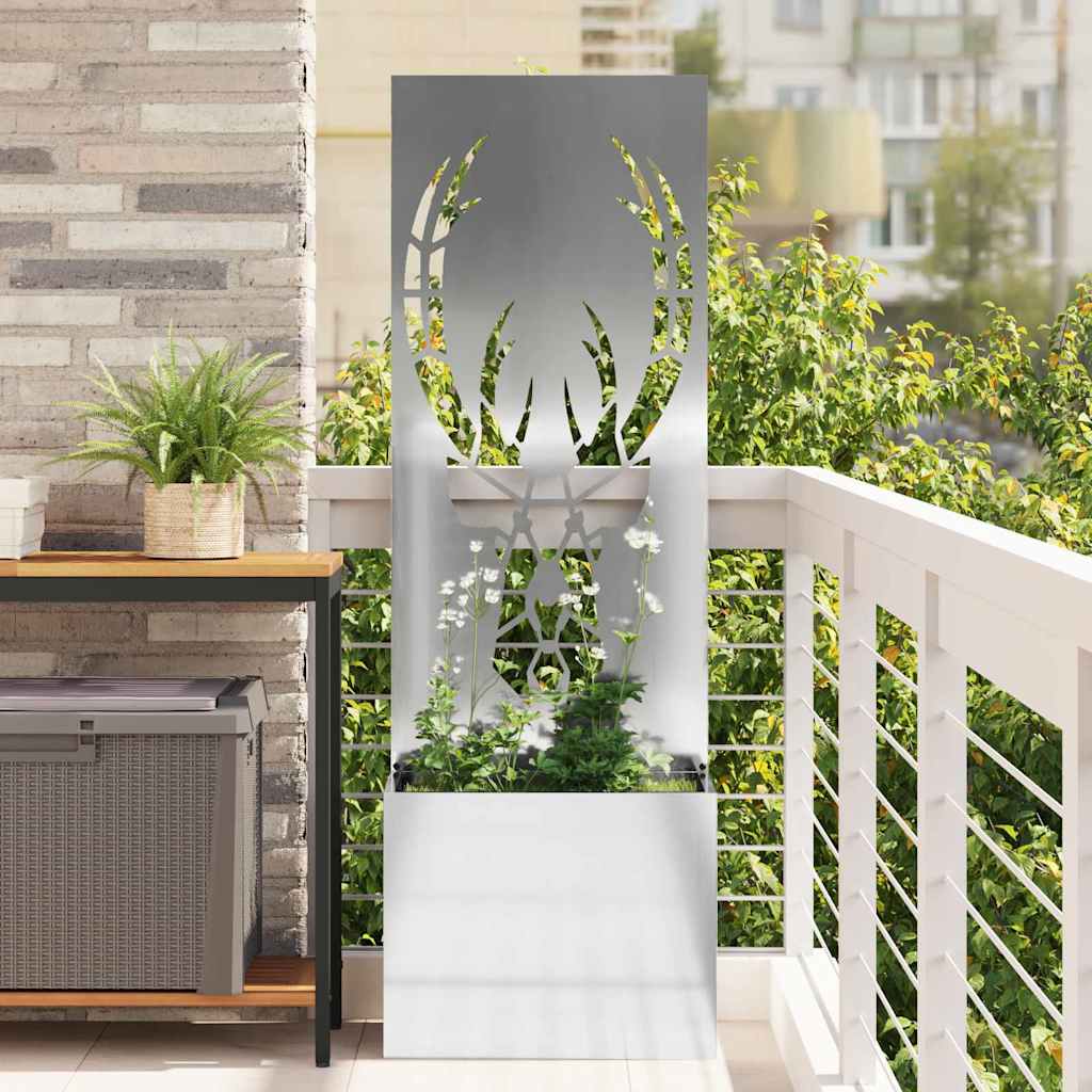 Garden Privacy Screen Silver 50 x 150 cm Galvanised steel