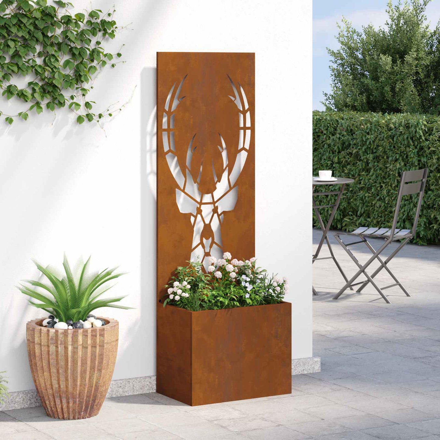 Garden Privacy Screen Rusty 50 x 150 cm Weathering Steel