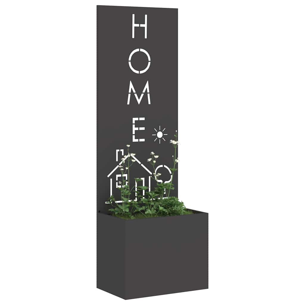 Garden Privacy Screen Black 50 x 150 cm Cold-rolled steel