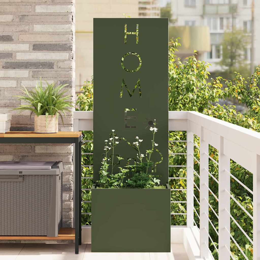 Garden Privacy Screen Olive green 50 x 150 cm Cold-rolled steel