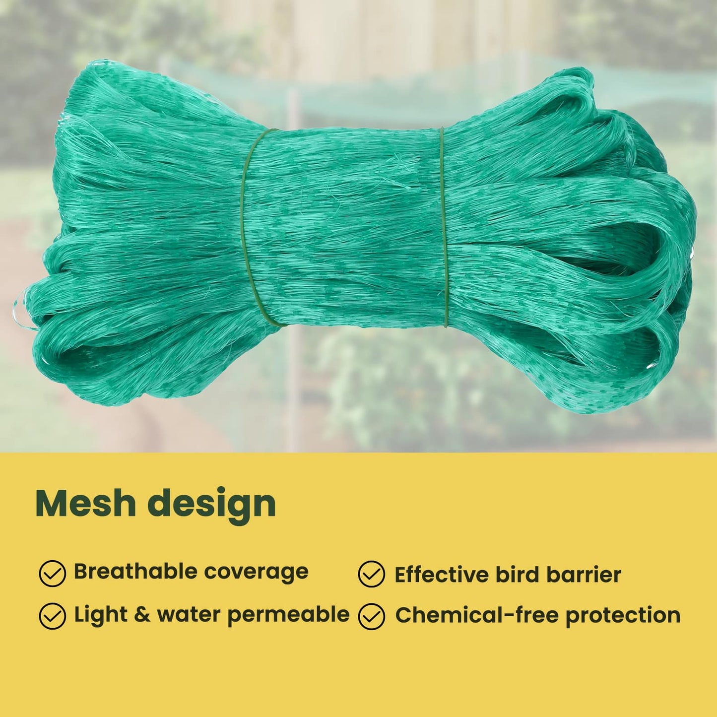 Bird Protection Net Green 2 x 25 m Polyethylene