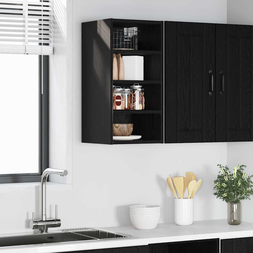 Hanging Cabinet Black oak 30 x 29.5 x 60 cm Engineered Wood