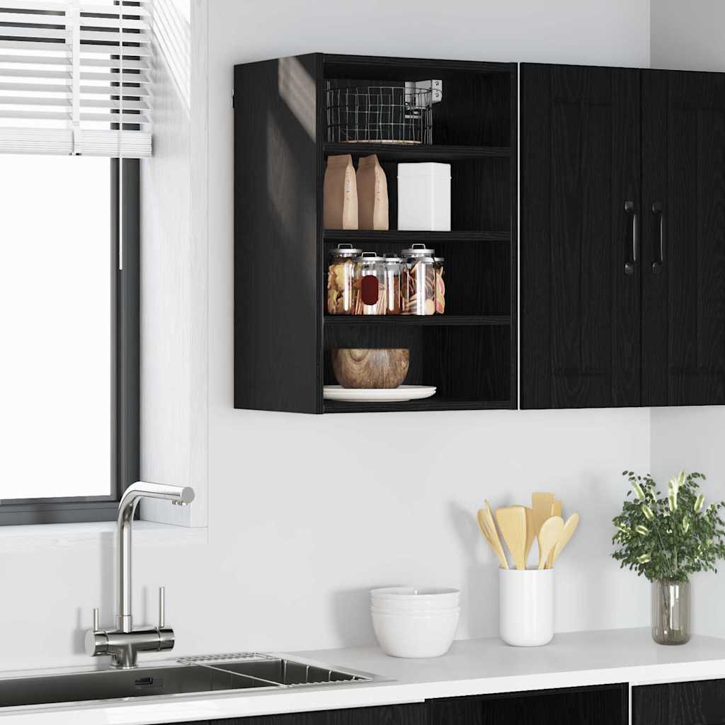 Hanging Cabinet Black oak 40 x 29.5 x 60 cm Engineered Wood