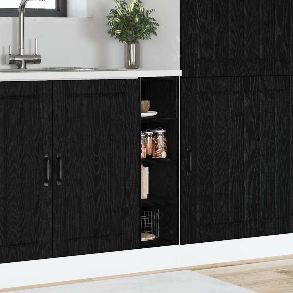 Kitchen Base Cabinet Black oak 20 x 44.5 x 81.5 cm