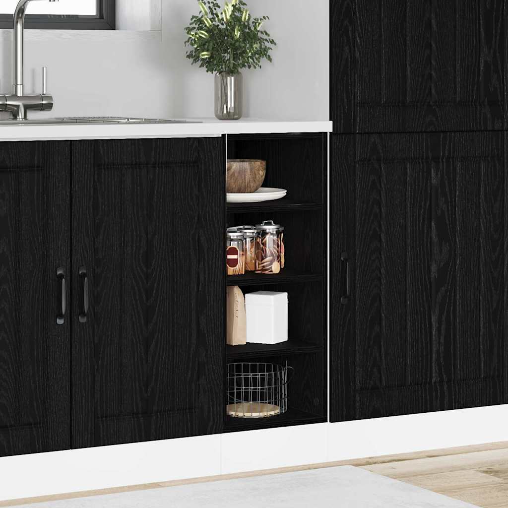 Kitchen Base Cabinet Black oak 30 x 44.5 x 81.5 cm
