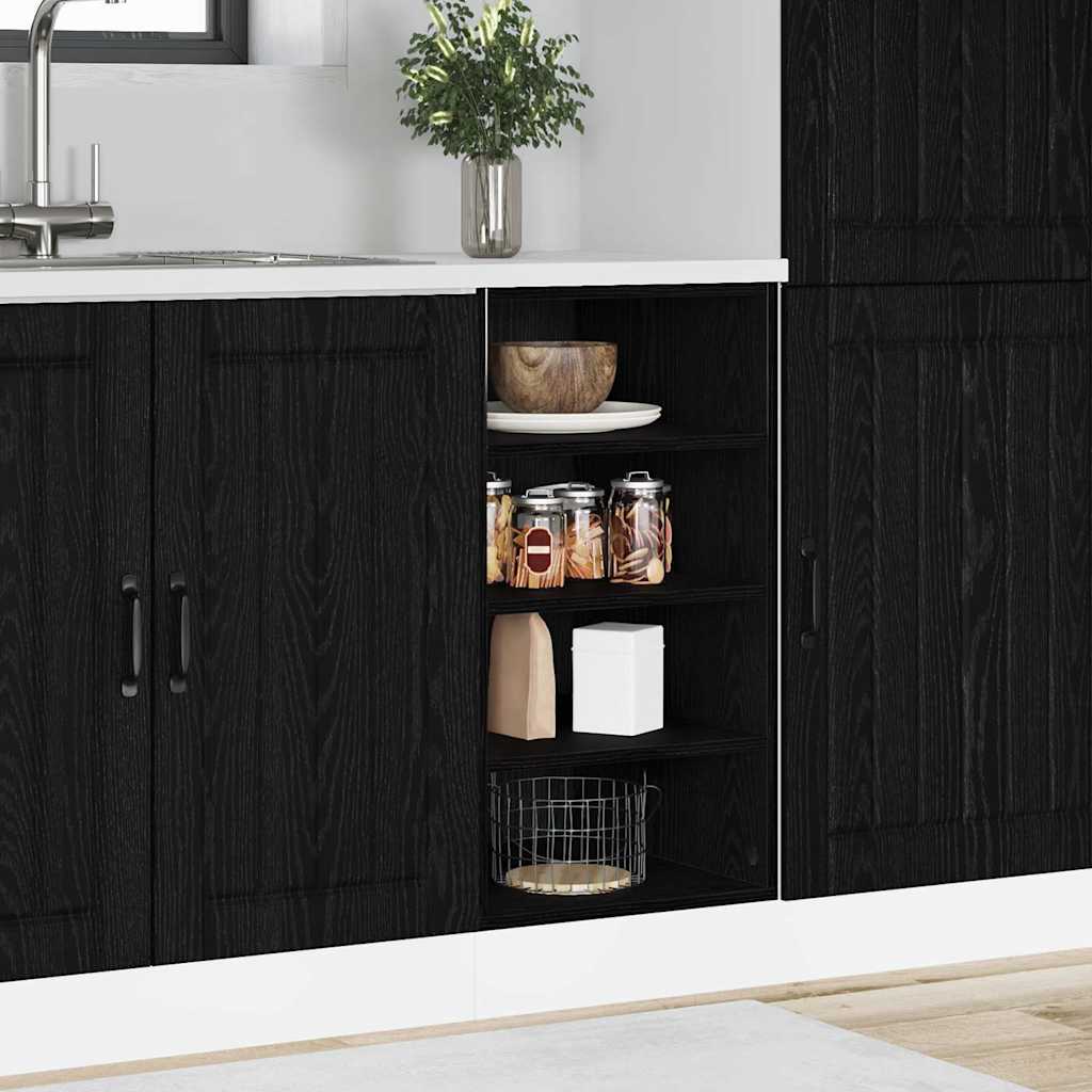 Kitchen Base Cabinet Black oak 40 x 44.5 x 81.5 cm
