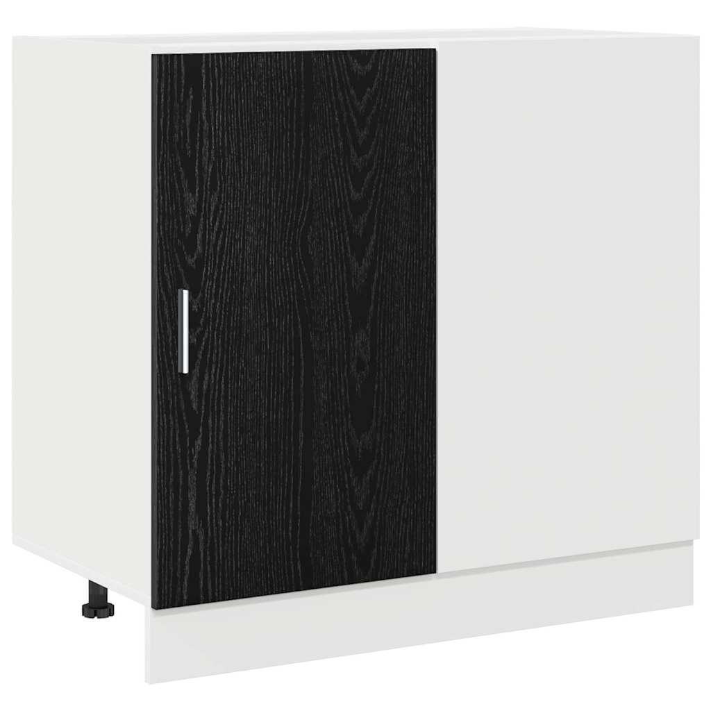 Kitchen Corner Base Cabinet Black oak 86 x 46 x 81.5 cm