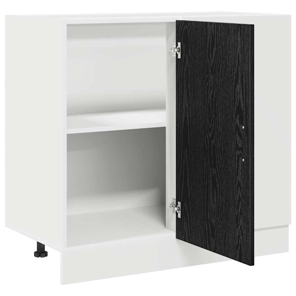 Kitchen Corner Base Cabinet Black oak 86 x 46 x 81.5 cm