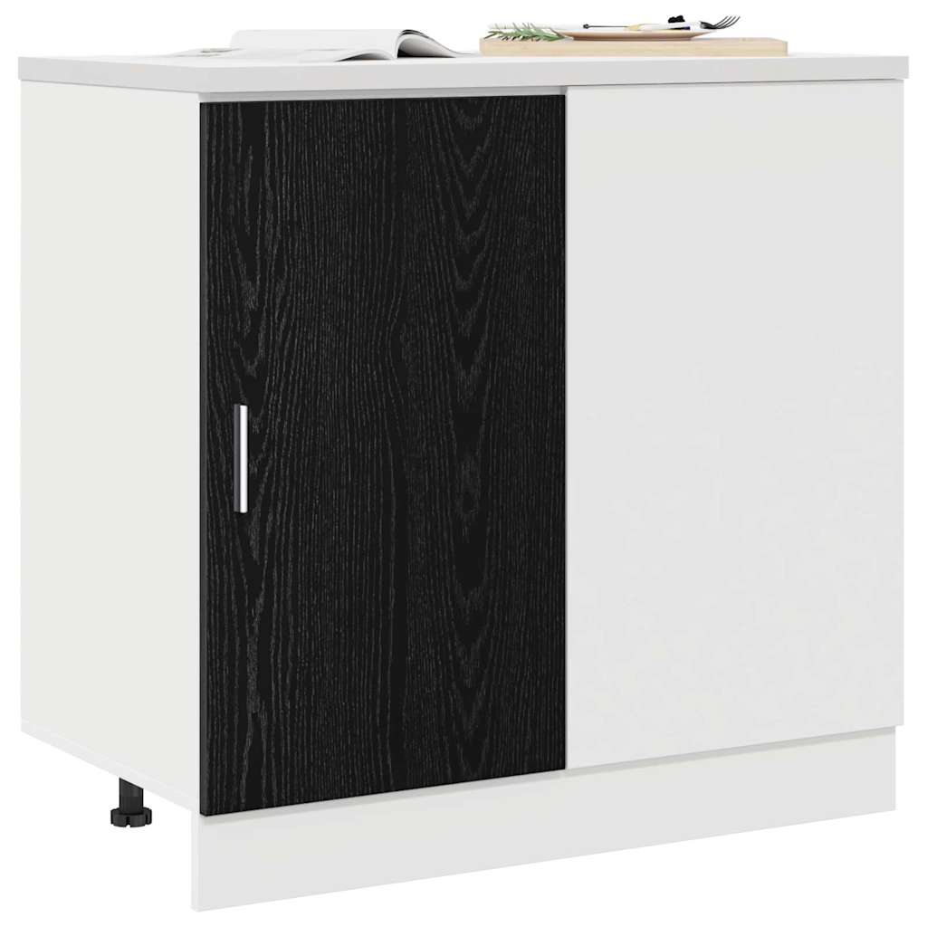 Kitchen Corner Base Cabinet Black oak 86 x 46 x 81.5 cm