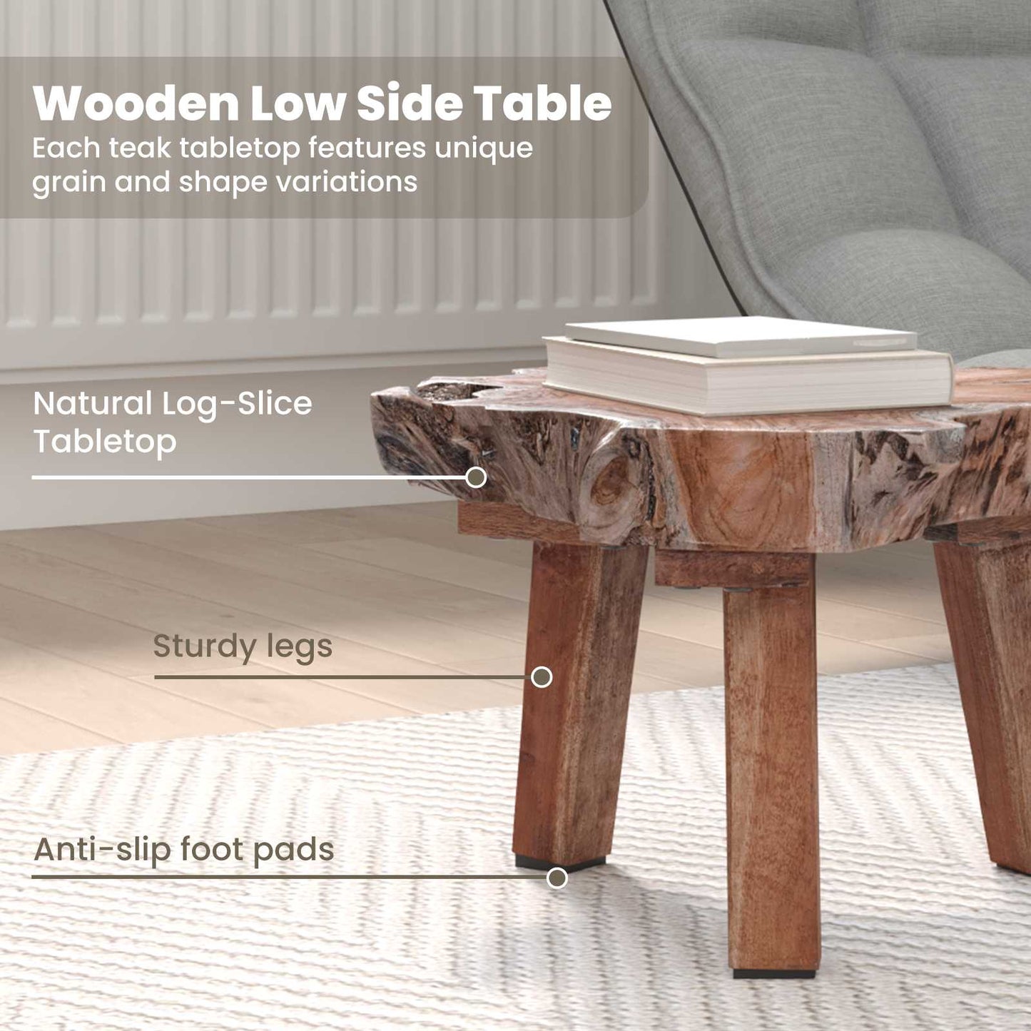 Bedside Table Brown 40 x 40 x 25 cm Solid Reclaim Wood