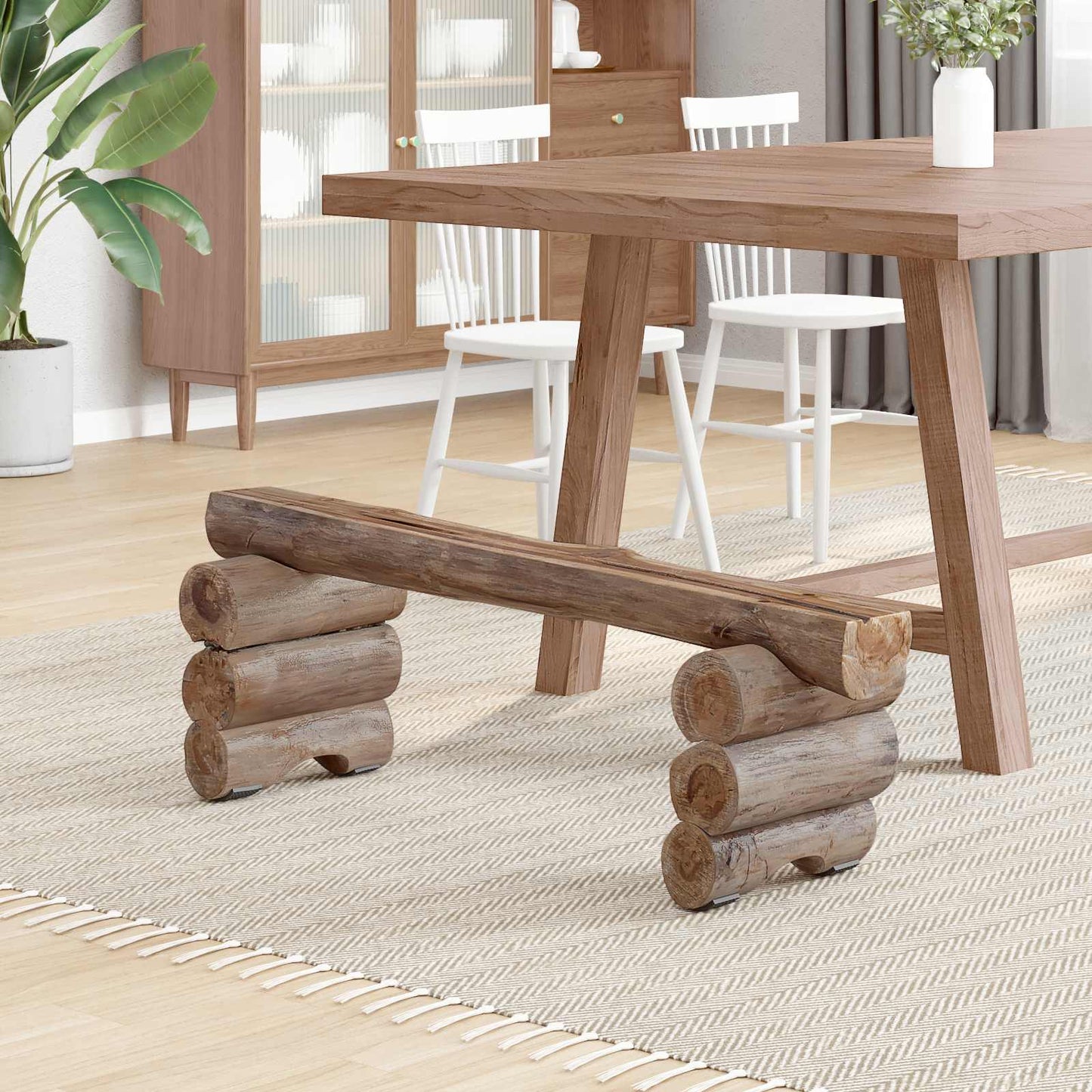 Bench Natural 110 x 30 x 34 cm Solid Teak Wood