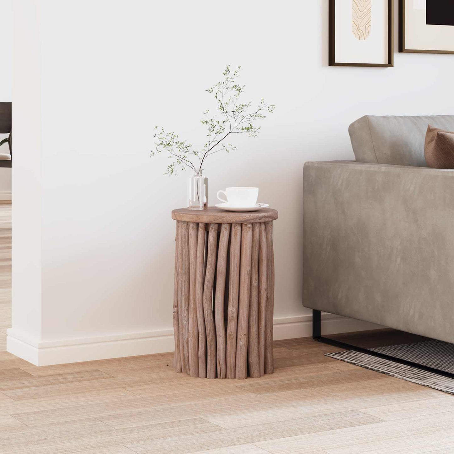 Stool Natural 30 x 30 x 45 cm Solid Teak Wood