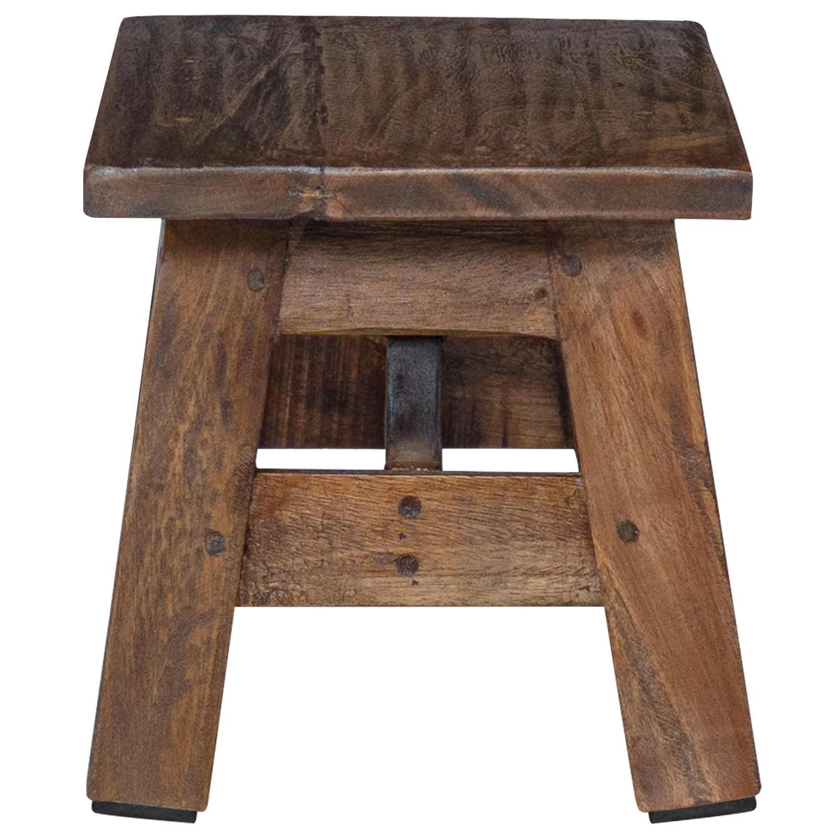 Stool Natural 30 x 20 x 20 cm Mahogany Wood