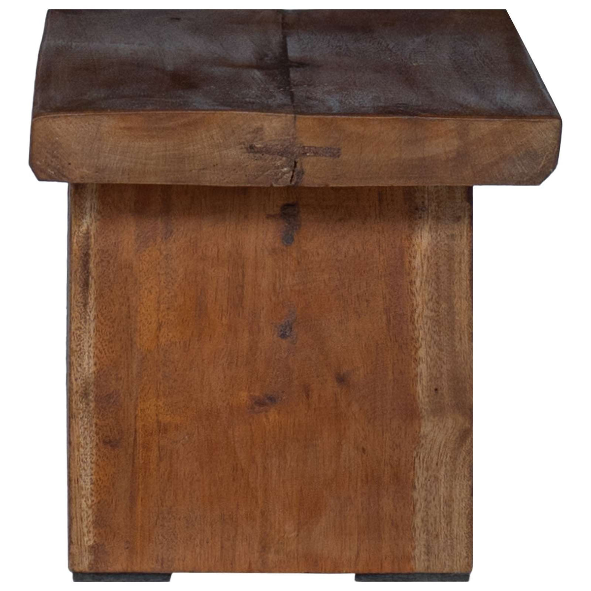 Stool Natural 29 x 20 x 17 cm Mahogany Wood