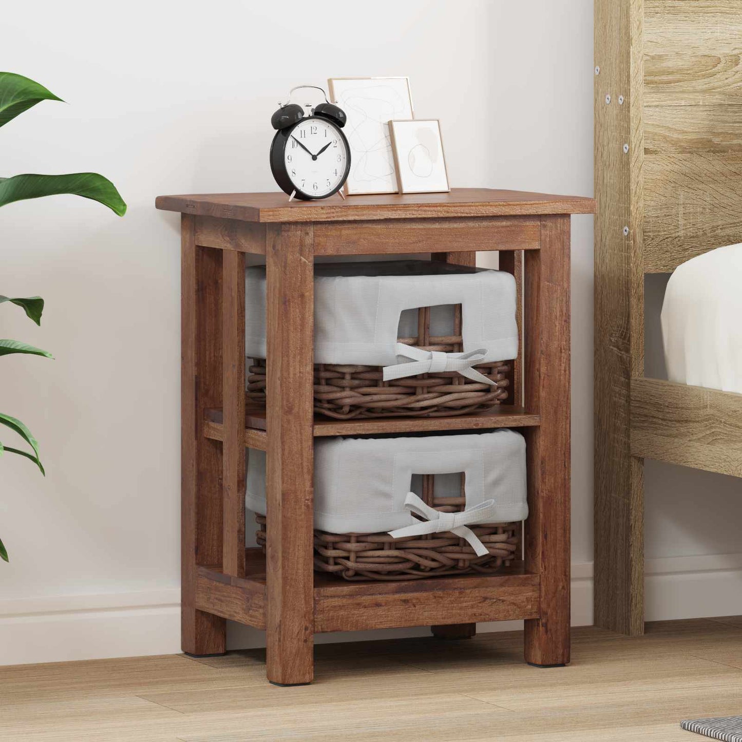 Side Table Brown 38 x 28 x 50 cm Solid Mahogany wood