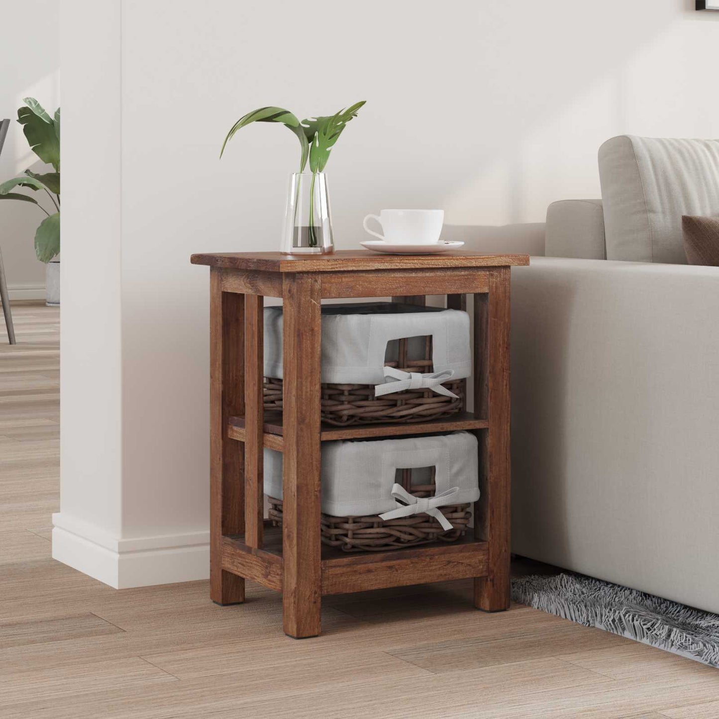 Side Table Brown 38 x 28 x 50 cm Solid Mahogany wood