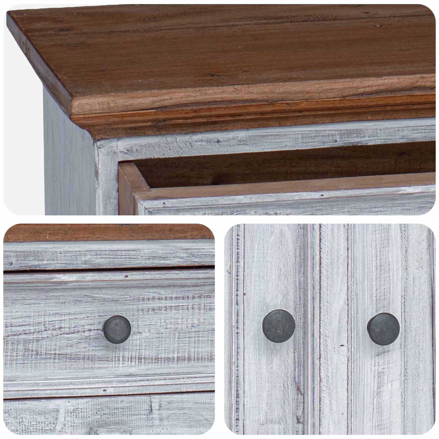 Storage Cabinet 63 x 30 x 79 cm Solid Mahogany Wood