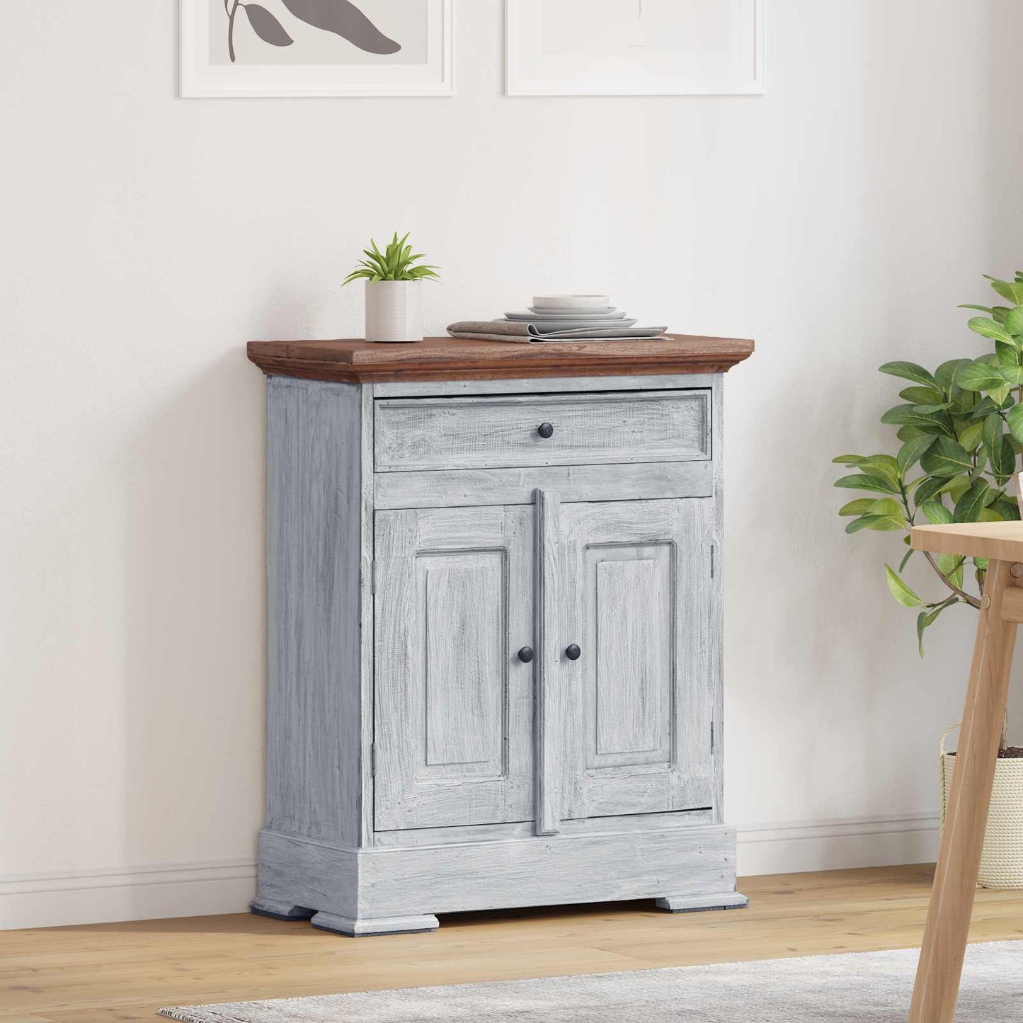 Storage Cabinet 63 x 30 x 79 cm Solid Mahogany Wood