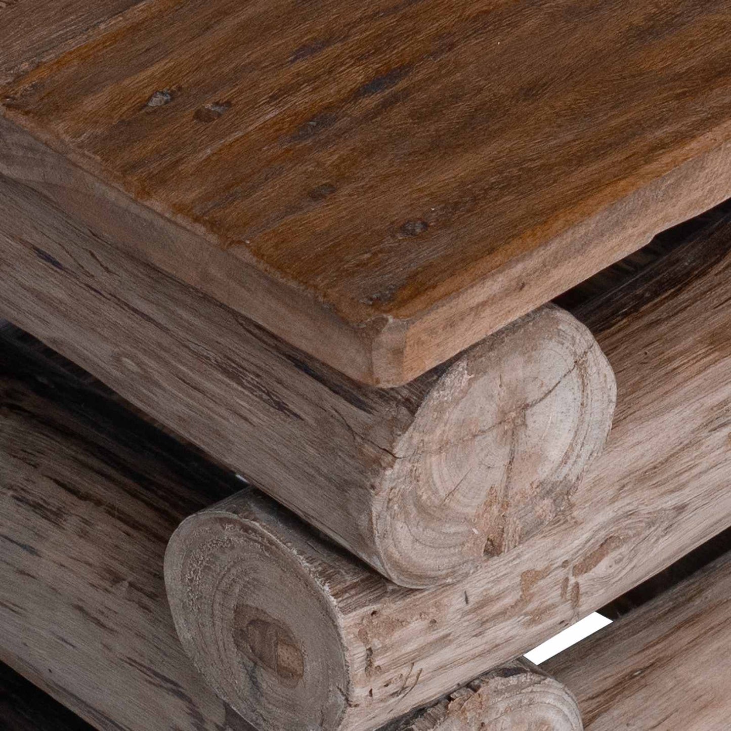 Stool Natural 30 x 30 x 38 cm Solid Teak Wood