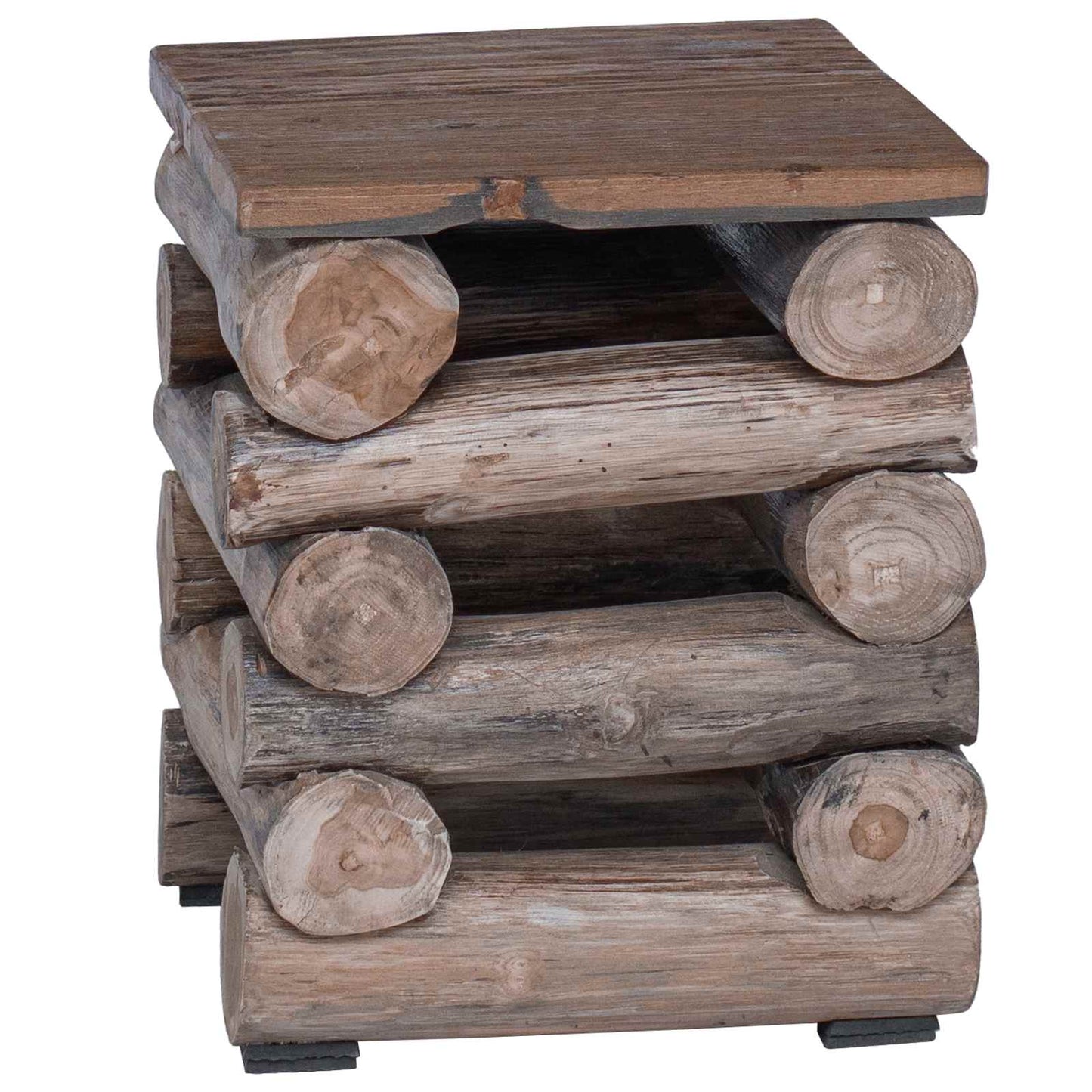 Stool Natural 30 x 30 x 38 cm Solid Teak Wood