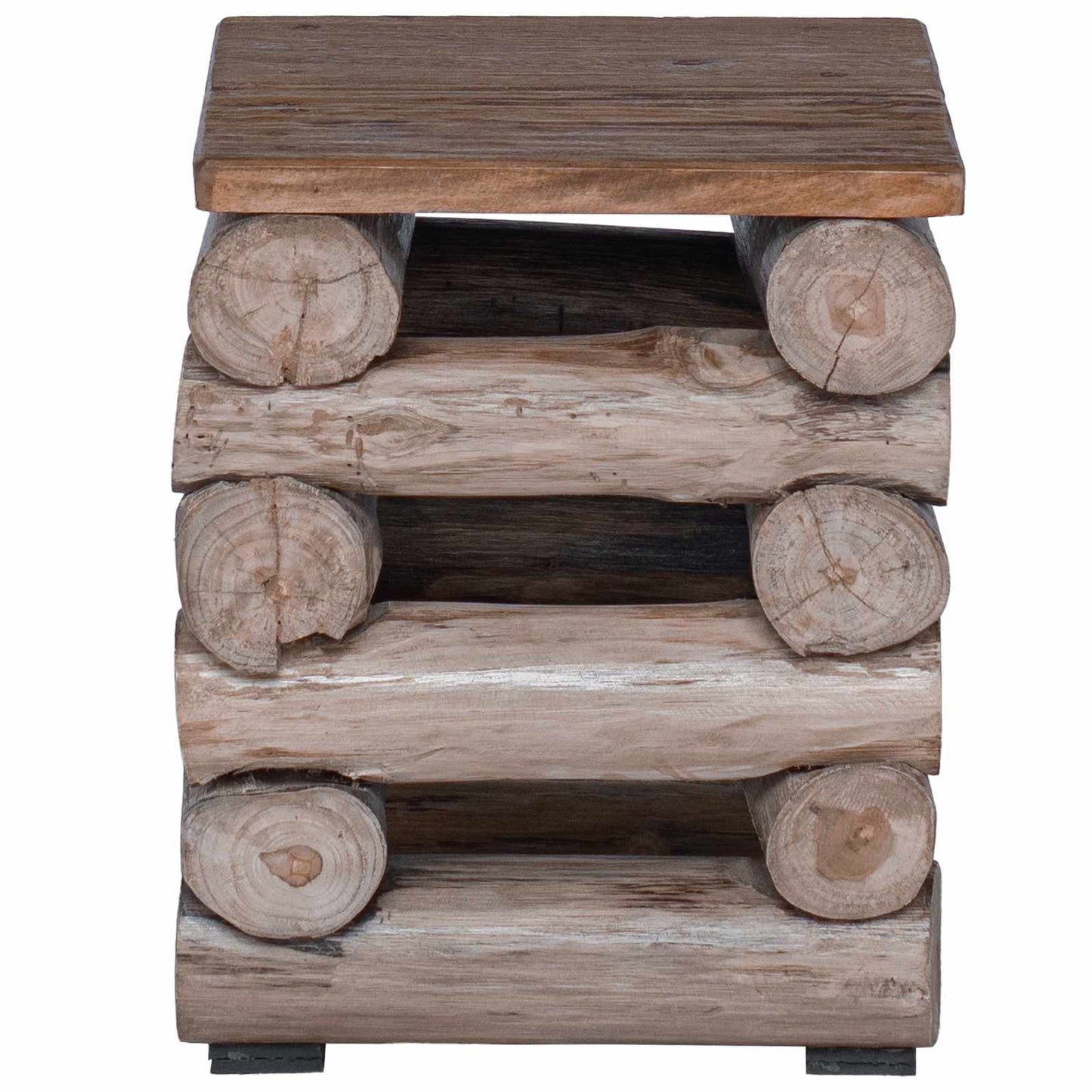 Stool Natural 30 x 30 x 38 cm Solid Teak Wood