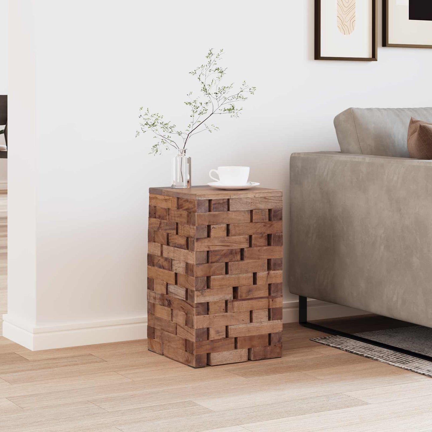 Stool Natural 29 x 29 x 48 cm Solid Reclaim wood