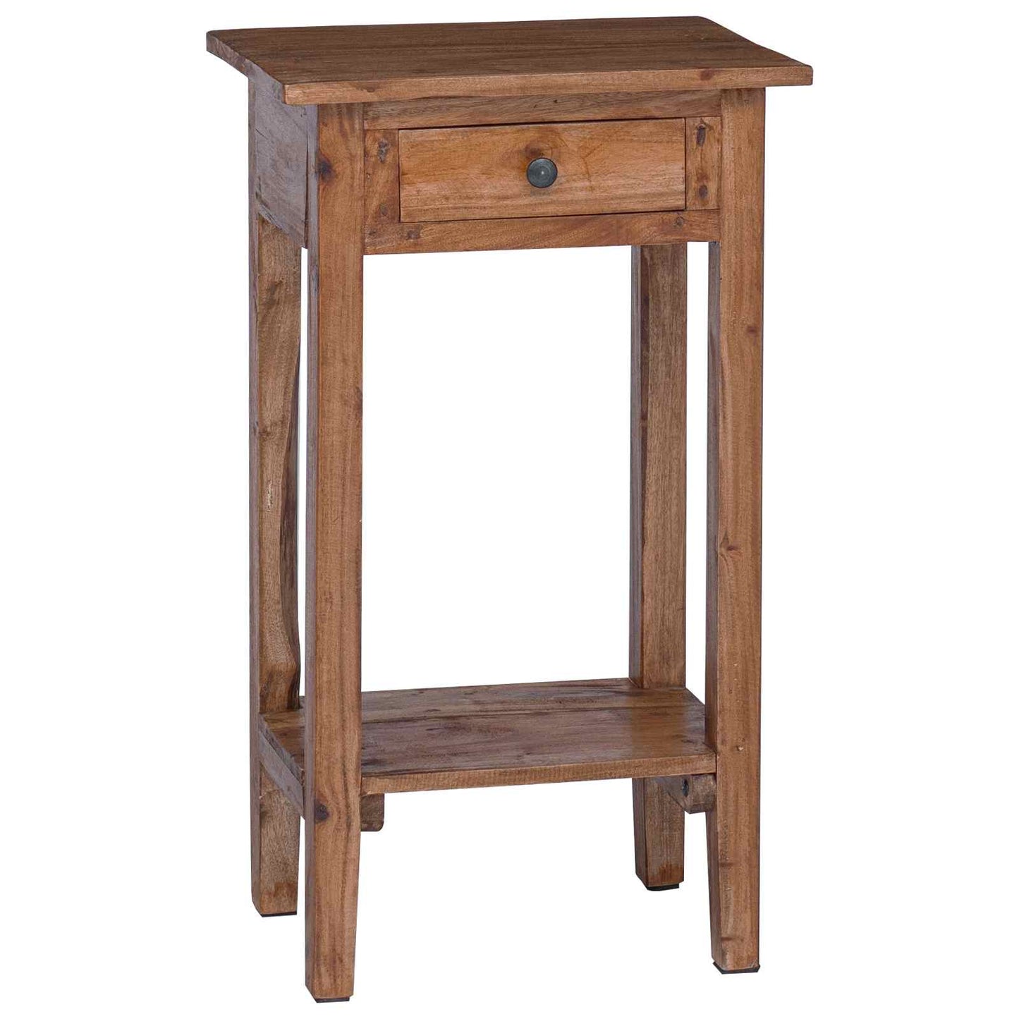Plant Stand with Drawer Brown 34 x 25 x 52 cm Mahogany Wood