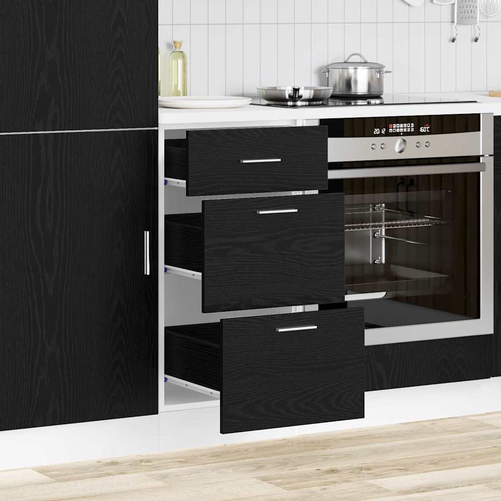 Kitchen Base Cabinet with Drawer Black Oak 40 x 46 x 81.5 cm