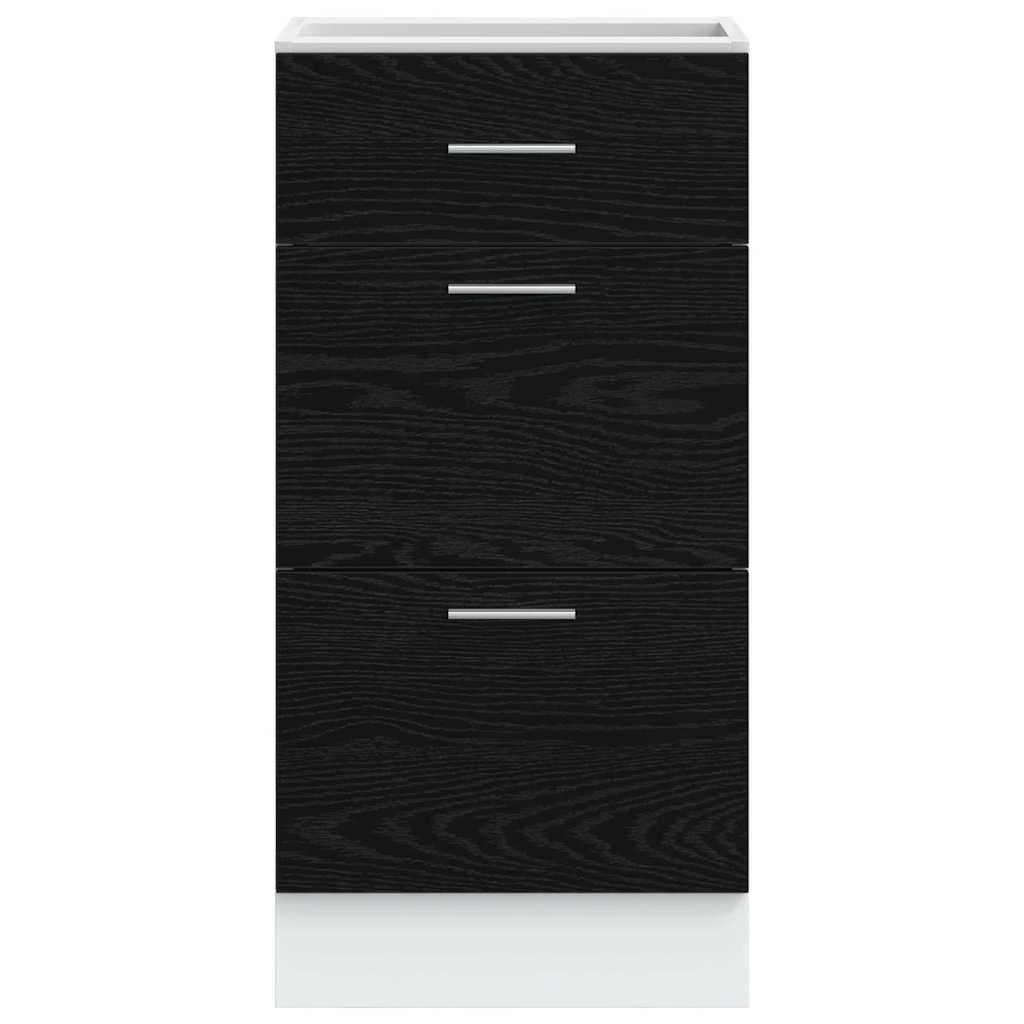 Kitchen Base Cabinet Black Oak 40 x 46 x 81.5 cm
