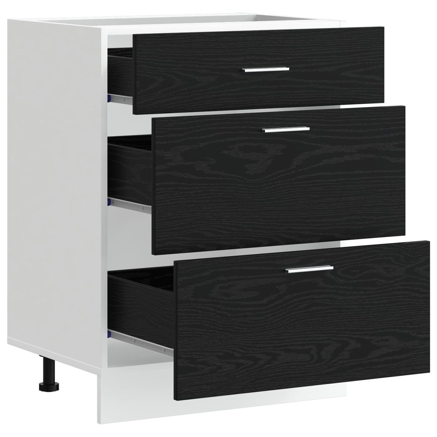 Kitchen Base Cabinet with Drawer Black Oak 60 x 46 x 81.5 cm