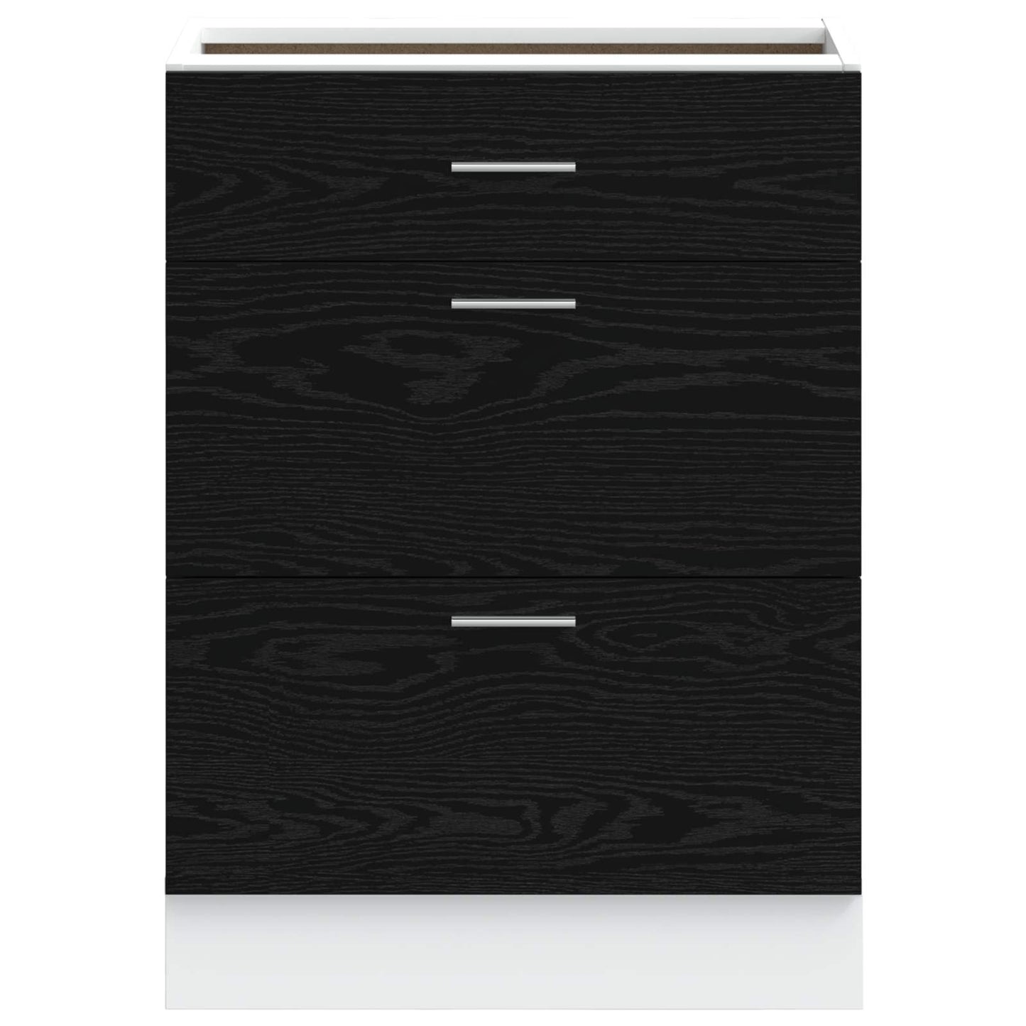 Kitchen Base Cabinet with Drawer Black Oak 60 x 46 x 81.5 cm