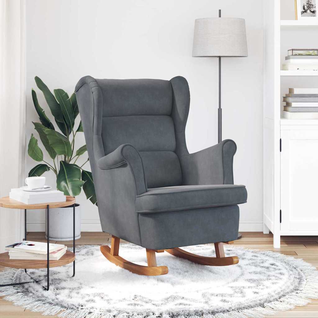 Rocking Chair with Cushion Dark Grey 92 x 71 x 100 cm Plywood