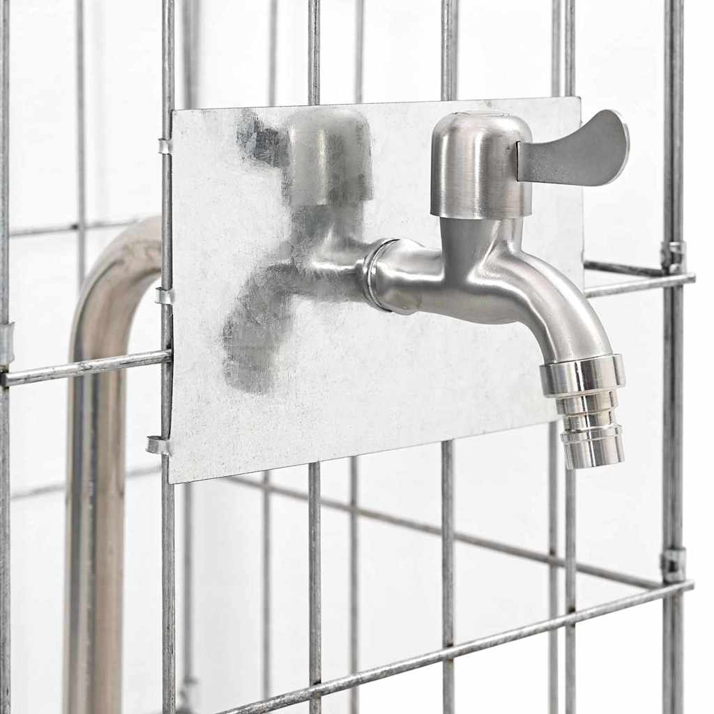 Gabion Faucet Silver 25 x 25 x 100 cm Stainless Steel