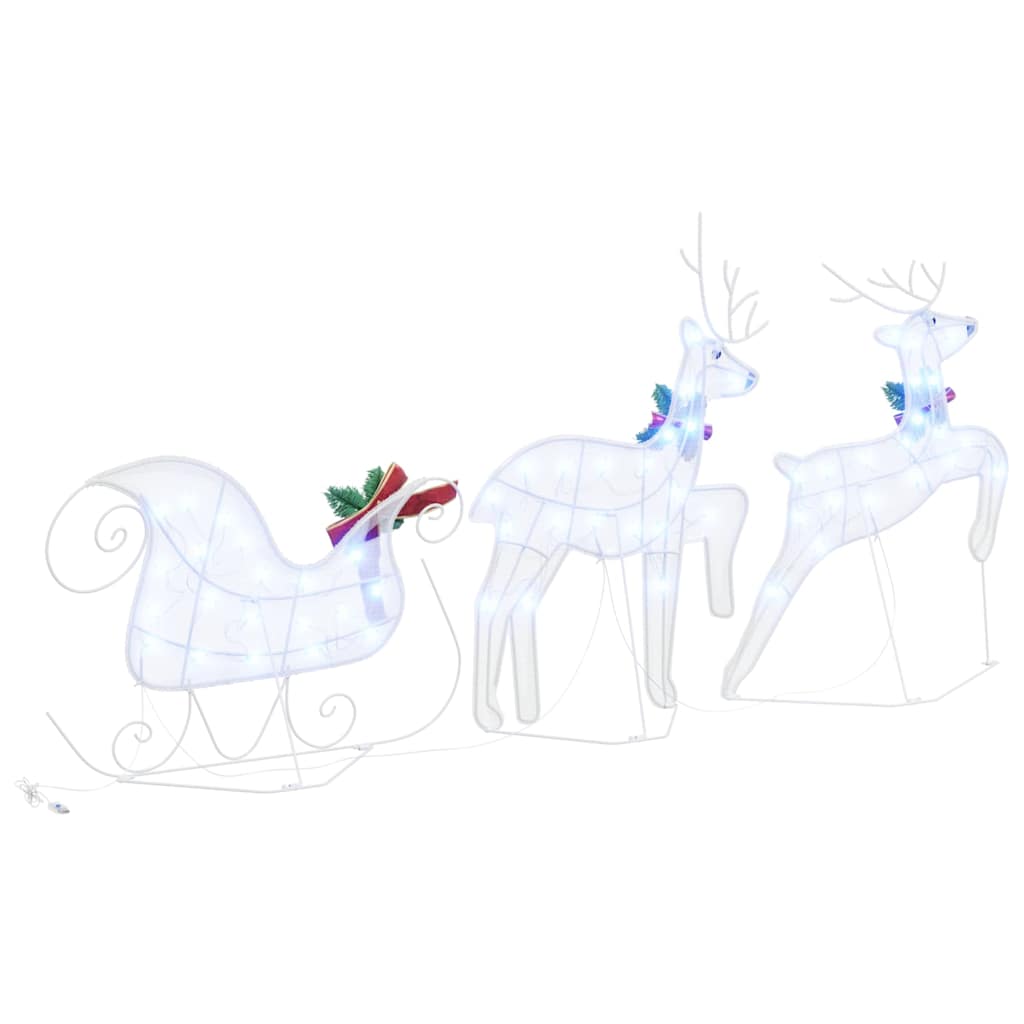 LED Reindeers 3 pcs Cold White Fabric