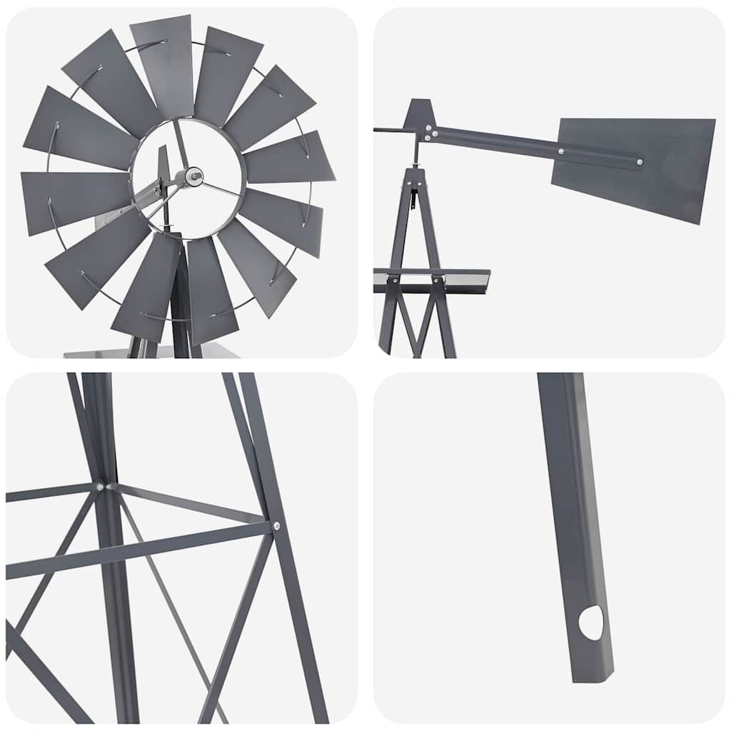 Windmill Grey 84 x 68 x 245 cm Iron