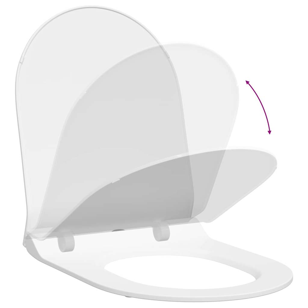 Toilet Seat Adjustable White 50 x 36.5 x 5 cm Polypropylene