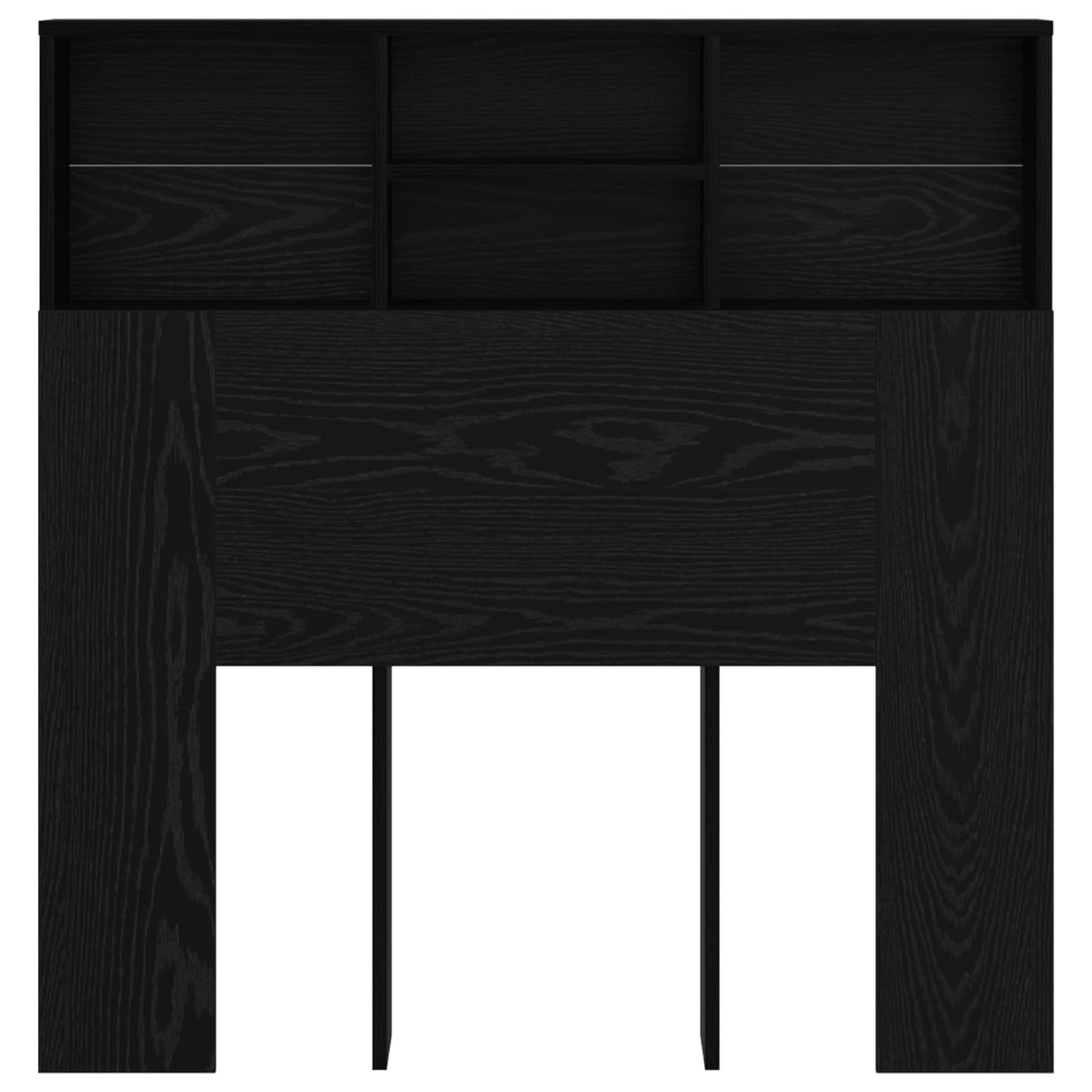 Headboard Cabinet Black Oak 100 x 19 x 103.5 cm Engineered Wood