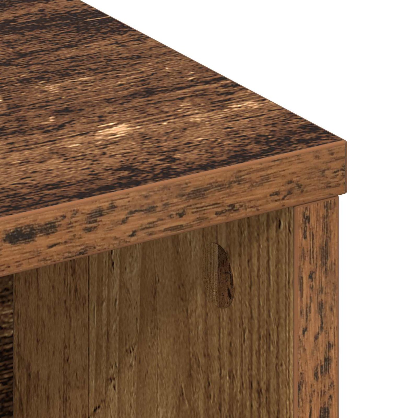 Headboard Cabinet Old Wood 220 x 19 x 101.5 cm Engineered Wood