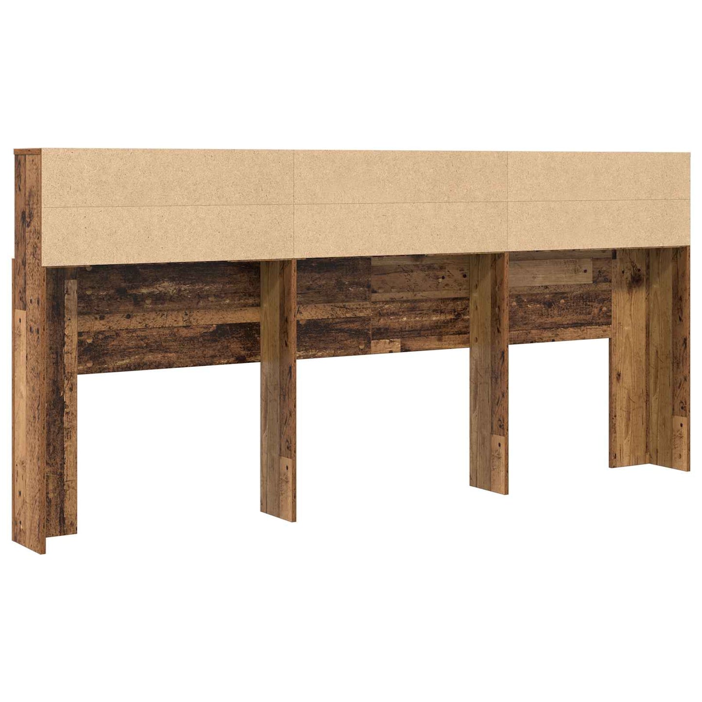 Headboard Cabinet Old Wood 220 x 19 x 101.5 cm Engineered Wood