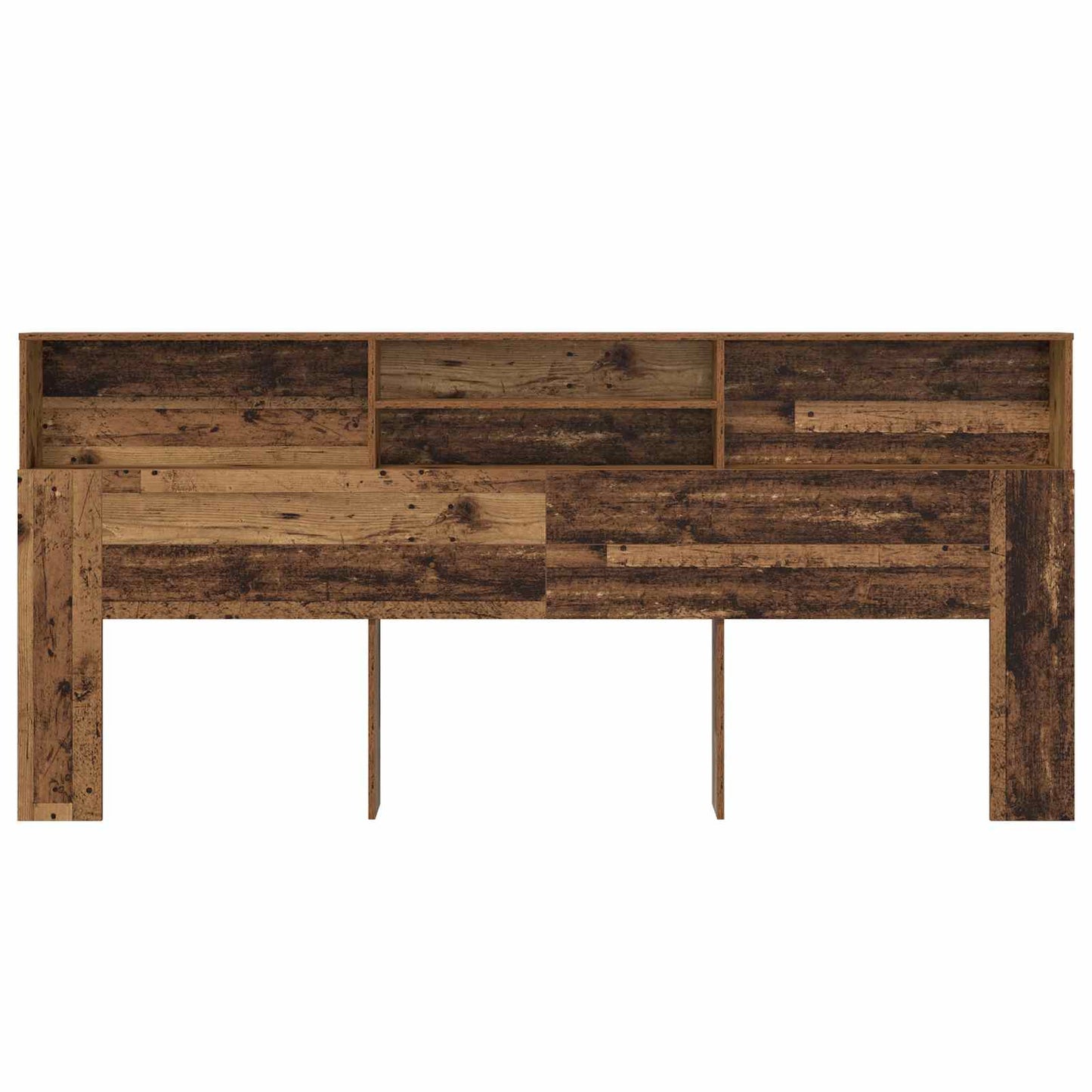 Headboard Cabinet Old Wood 220 x 19 x 101.5 cm Engineered Wood