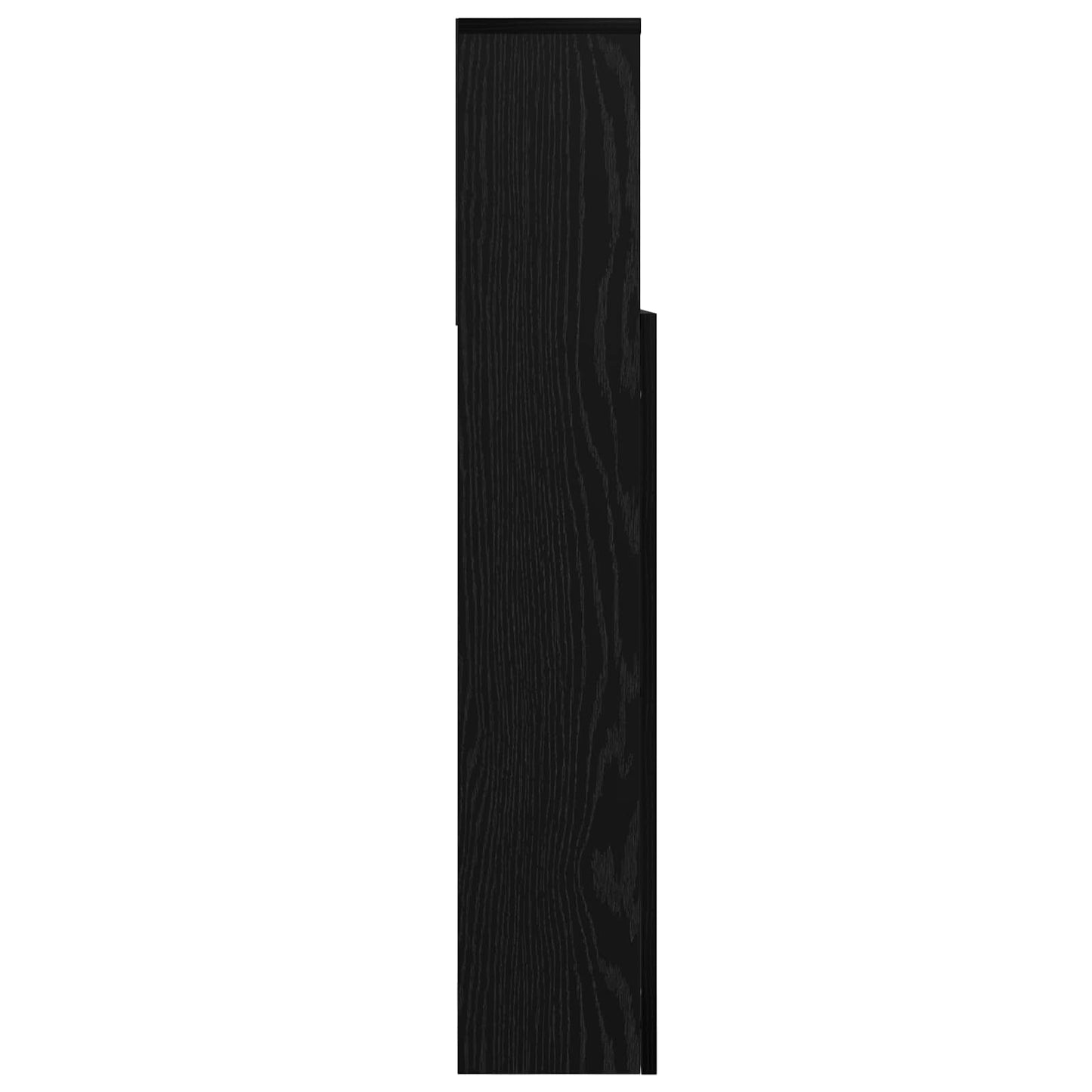 Headboard Cabinet Black Oak 220 x 19 x 101.5 cm Engineered Wood